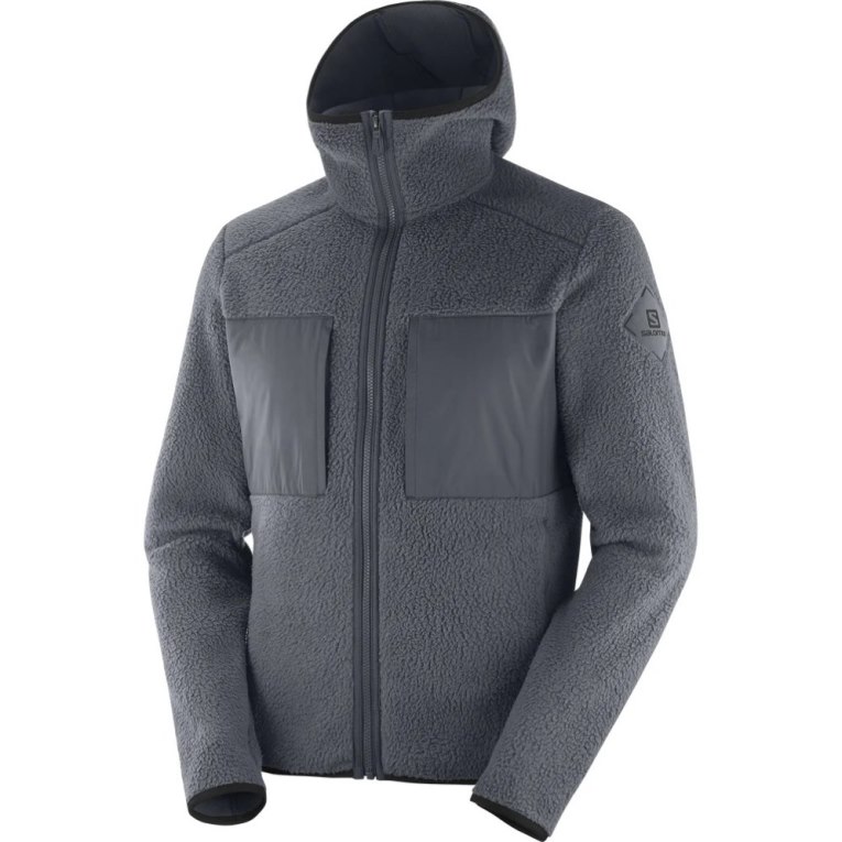 Casaco Salomon Essential Warm Teddy Masculino Cinzentas Escuro | PT K46931